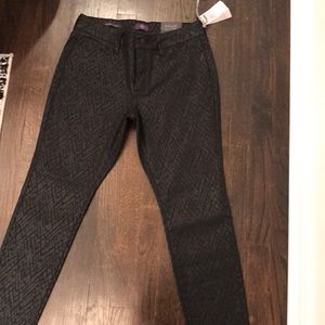NYDJ Black coated print women’s jeans.